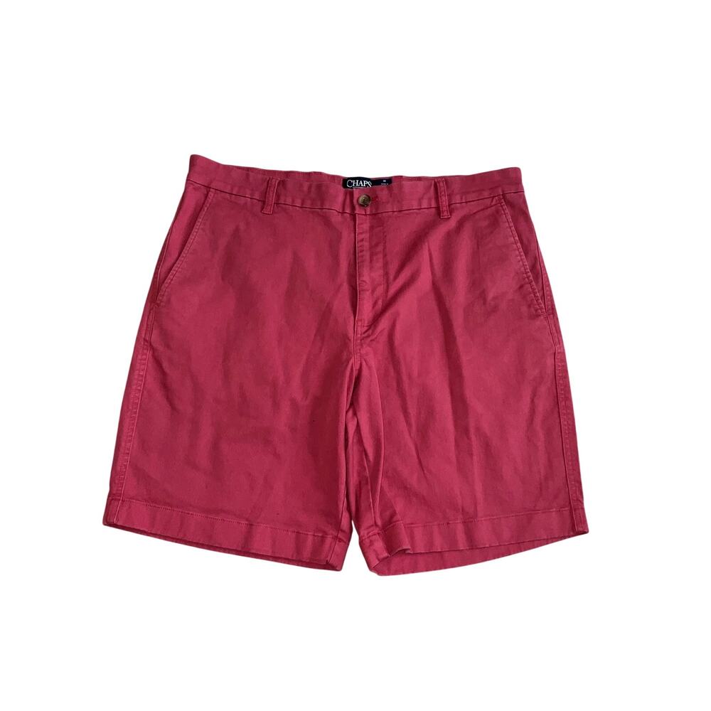 Chaps Red Stretch Chino Shorts Size 36